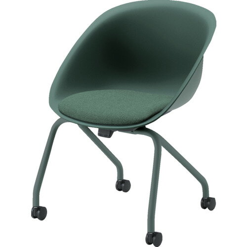 ITOKI ワンチェアネスタブル座クッション付フォレストグリーン (品番:KLD-925C-G2)(注番2433767)・(送料別途見積り,法人・事業所限定)【大型】
