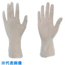 TRUSCO 使い捨てビニール手袋(プラスチック手袋) 粉付M クリア (100枚入) (品番:PVCP-1008M)(注番2447810)