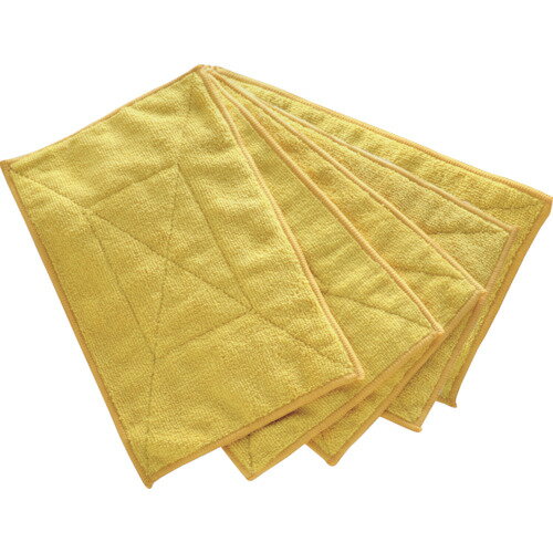 TRUSCO　マイクロファイバーカラー雑巾（5枚入）　黄 （品番:MFCT5P-Y）（注番2451975）