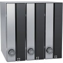DAIKEN 集合郵便受 ポステック 前入れ前出し 大型・縦型・静音ダイヤル錠・屋内仕様・3戸分 ブラック (品番:CSP131T3DK)(注番2465196)