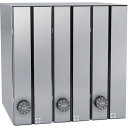 DAIKEN 集合郵便受 ポステック 前入れ前出し 大型・縦型・静音ダイヤル錠・屋内仕様・3戸分 シルバー (品番:CSP131T3D)(注番2465197)