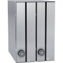 DAIKEN 集合郵便受 ポステック 前入れ前出し 大型・縦型・静音ダイヤル錠・屋内仕様・2戸分 シルバー (品番:CSP131T2D)(注番2465198)