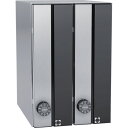 DAIKEN 集合郵便受 ポステック 前入れ前出し 大型・縦型・静音ダイヤル錠・屋内仕様・2戸分 ブラック (品番:CSP131T2DK)(注番2465199)