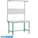 TRUSCO 軽荷重作業台(300kg)AE型 1200X600XH1948(全高) ツールハンガーフルセット付 ヤンググリーン色 (品番:AE-1260THF...