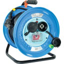 □NICHIDO 電工ドラム 三相200V 防雨・防塵型 動力用 過負荷漏電保護兼用ブレーカー付 20m (品番:DNW-EC320-20A)(注番249869...