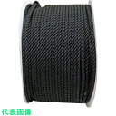 まつうら 綿ロープ (3打ち)12mmΦ×200m 黒 ドラム巻 (品番:M-R-12X200BK-DR) (注番2540590)・ (法人・事業所限定,直送元...