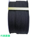 まつうら ポリエチレンロープ(3打ち)5mmΦ×200m 黒 ドラム巻 (品番:PE-5X200BK-DR)(注番2540620)