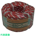 まつうら アクリル紅白ロープ(3打ち)8mmΦ×20m 丸巻パック (品番:RED/WH-R820P)(注番2542232)
