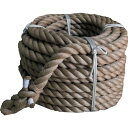 まつうら　綱引きロープ（サイザル麻）　36mmΦ×50m　両端折返し編加工 〔品番:TUG-OF-WAR-ROPE3650〕[2543783]