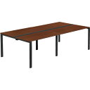 TRUSCO フリーアドレス用デスク 2400X1300X720 ダークウッドXブラック (品番:TFAD2413DW-BK)(注番2569221)・(送料別途...