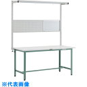TRUSCO 軽荷重作業台(300kg)AE型 1500X900XH1948(全高) ツールハンガーフルセット付 グリーン色 (品番:AE-1509THFS)(...