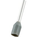 TRUSCO フェルール圧着端子 絶縁スリーブ付き 0.75-10 100個入 (品番:FT7510-GY)(注番2577905)