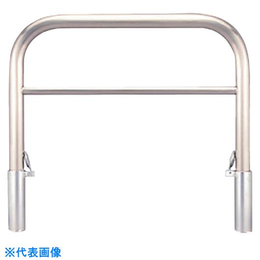 ■カネソウ　車止め　アーチ型　横バー付　ステンレス製　脱着式　スチール製蓋　Yシリーズ （品番:YAW6H7A-D）（注番2585576）・（法人・事業所限定,直送元）