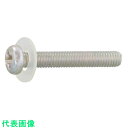 SUNCO 組込みねじ (+)ナベP=N ナイロンW組込 (鉄 (または標準)・三価ホワイト) M4×8 (1000本入) (品番:10-00-N000-004...