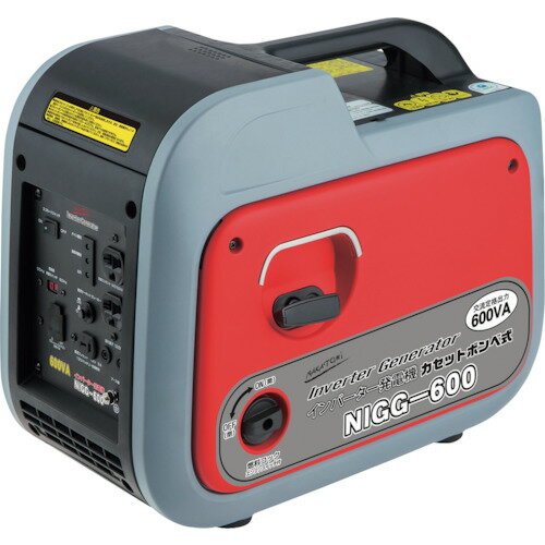 ナカトミ　インバーター発電機カセットボンベ式 （品番:NIGG600）（注番2591606）・（法人・事業所限定,直送元）