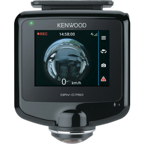 ケンウッド　前後左右360度撮影対応ドライブレコーダー （品番:DRV-C750）（注番2592249）・（送料別途見積り,法人・事業所限定,取寄）