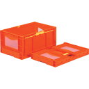 サンコー 折りたたみコンテナー 559680 マドコンEP52B オレンジ/透明 (品番:559680OR308TM)(注番2681261)