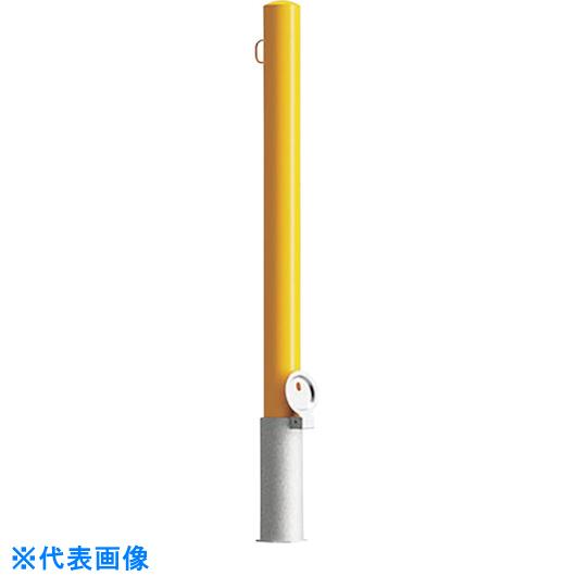 ■カネソウ　車止め　スチール製　焼付塗装　脱着式　スチール製蓋　Eシリーズ （品番:EC0785RE-D(Y)） （注番2686328）