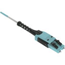 パンドウイット ファイバーパッチコード 超低損失タイプ OM4+ 両端PC研磨 難燃性:プレナム アクア 50M 《10本入》(品番:FS2RPU1U1NNM0...