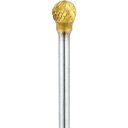 ナカニシ チタンコート超硬カッター 球型 ダブルカット φ6.3×5×軸φ3 (品番:21205)(注番3111890)