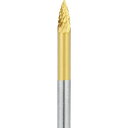 ナカニシ チタンコート超硬カッター 砲弾型 ダブルカット φ3×6×軸φ3 (品番:21261)(注番3111962)