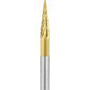 ナカニシ チタンコート超硬カッター テーパー型 ダブルカット φ3×11×軸φ3 14° (品番:21271)(注番3111997)