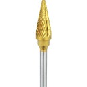 ナカニシ チタンコート超硬カッター テーパー型 ダブルカット φ6.3×12.7×軸φ3 22° (品番:21275)(注番3112004)