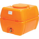 □スイコー スーパーローリータンク 600L オレンジ (フタ含む) 直付けスリースバルブ50A付 (品番:SLT-600-OR+SV50A)(注番314545...