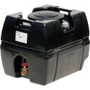 □スイコー スーパーローリータンク 200L 黒 (フタ含む) 直付けスリースバルブ25A付 (品番:SLT-200-BK+SV25A)(注番3146991)・...