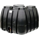 □スイコー スーパーローリータンク 2000L 黒 (フタ含む) 直付けスリースバルブ40A付 (品番:SLT-2000-BK+SV40A)(注番3149547...