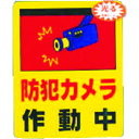 光 防犯カメラ作動中0.2×80×100 (品番:RE801-2)(注番3210715)(3)