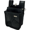 KH ギャザーフランケン腰袋 平型2段小 黒 (品番:FKWB0123K)(注番3384536)・(送料別途見積り,法人・事業所限定,取寄)