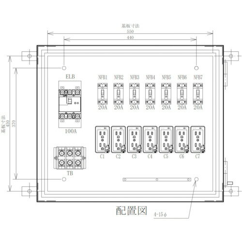 セフティー　仮設電灯分電盤　ML100-70　主幹100A　7回路 （品番:ML100-70）（注番3402900）・（法人・事業所限定,直送元）