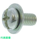 SUNCO 組込みねじ (+−)ナベP=1 (鉄 (または標準)・三価ホワイト) M4×8 (200本入) (品番:10-00-0201-0040-0080-0...