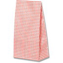 HEIKO 角底袋 ギンガムミニ 赤 No.6 100枚入り (品番:004041600)(注番3434228)・(送料別途見積り,法人・事業所限定,取寄)