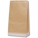 HEIKO 角底袋 ピンドット WH No.4 100枚入り (品番:004050402)(注番3434229)・(送料別途見積り,法人・事業所限定,取寄)