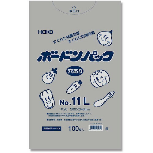 HEIKO ボードンパック プラマーク入り #20 No.20-11L 穴あり 100枚入り (品番:006763421)(注番3437616)・(送料別途見積り,法人・事業所限定,取寄) HEIKO ボードンパック プラマーク入り #20 No.20-11L 穴あり 100枚入り (品番:006763421)(注番3437616)・(送料別途見積り,法人・事業所限定,取寄)