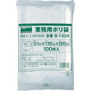 TRUSCO 厚手ポリ袋 縦200X横130Xt0.1 透明 (100枚入) (品番:B-1320)(注番3539636)(3)