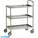 テックサス ステンレスワゴン3段タイプ(皿型タイプ) 900X600 SUSφ100ウレタン車 (品番:WG3-U9060D)(注番3610304)・(法人・事...