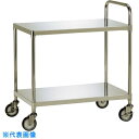 テックサス ステンレスワゴン2段タイプ(フラットタイプ) 750X450 スチールφ100ウレタン車 (品番:WG2-N7545E)(注番3610305)・(法人・事業所限定,直送元)(4)