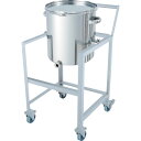 MONOVATE 片テーパー型バンド式密閉容器 65L 架台付(取っ手・蓋置付) (品番:KTT-CTL-ASCC-43)(注番3641164)・(法人・事業所限定,直送元)