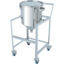 MONOVATE ホッパー型クリップ式密閉容器 65L 架台付(取っ手・蓋置付) (品番:HT-CTH-ASCC-43)(注番3647079)・(法人・事業所限...