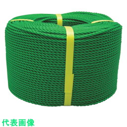 ユタカメイク　ロープ　PEロープ巻物　3φ×200m　グリーン （品番:PE-73）（注番3676382）