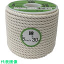ユタカメイク ロープ 綿ロープボビン巻 5φ×30m (品番:RC-3)(注番3676447)
