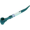 スーパー 早回し・両口ラチェットレンチ(曲がりしの付)呼び:17×19 全長:287mm (品番:RND-1719)(注番3684172)(4)