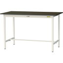ヤマテック LABシリーズ実験用ラボテーブル 固定式 指紋レスメラミン天板 W1500×D750×H950 ブラウン/シルキーホワイト (品番:SLMH-157...