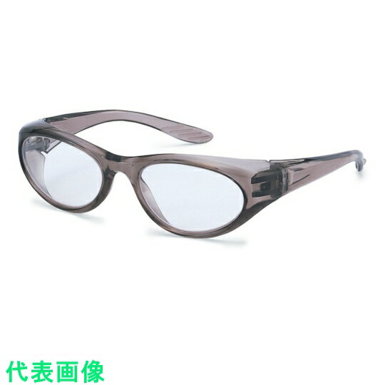 YAMAMOTO　二眼型保護メガネ（フレームタイプ）　レンズ色：クリア　テンプルカラー：クリアブラウン （品番:YS-380）（注番3793796）