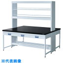 SANSHIN スチール実験台エコプラッテ2 中央実験台 吊り引出し・試薬棚タイプ W3000 (品番:E2B2AAAA1)(注番3848938)・(送料別途見...