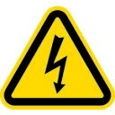 IM 三角ラベル電気危険 25mm(一辺の長さ) (品番:AT2-S)(注番3917959)
