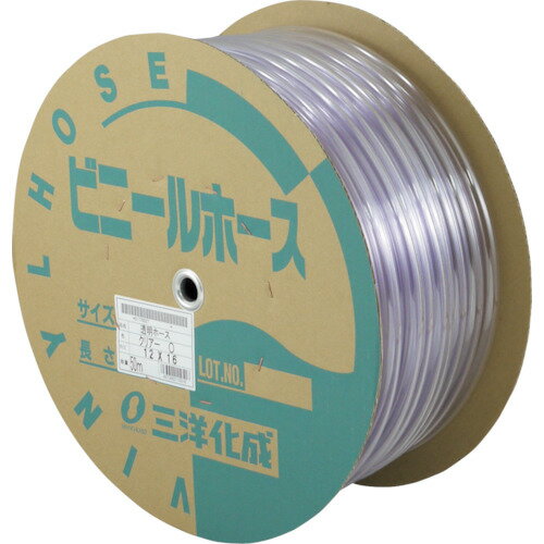 サンヨー　透明ホース12×16　50mドラム巻 （品番:TM-1216D50T）（注番3974171